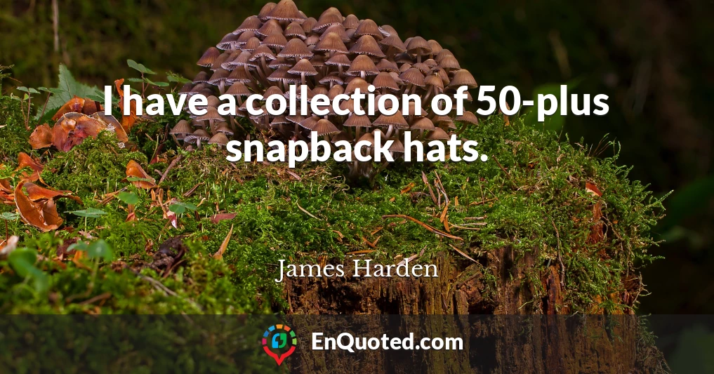 I have a collection of 50-plus snapback hats.