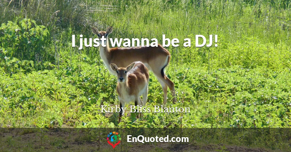 I just wanna be a DJ!