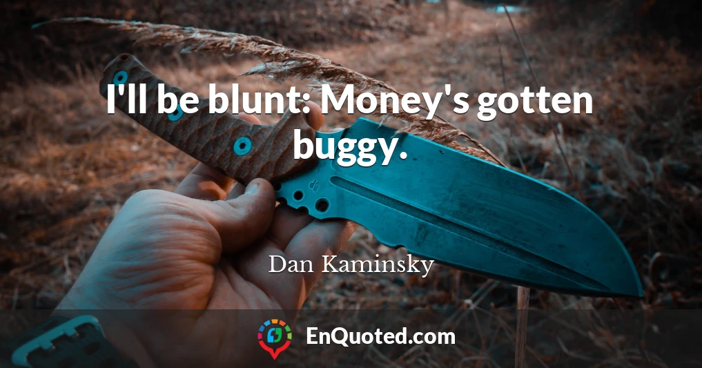 I'll be blunt: Money's gotten buggy.