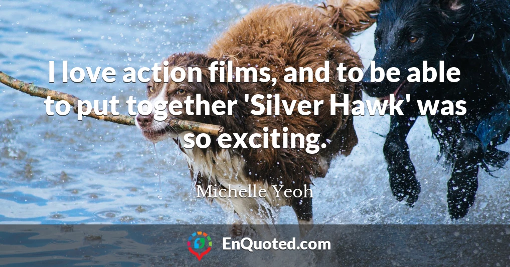I love action films, and to be able to put together 'Silver Hawk' was so exciting.