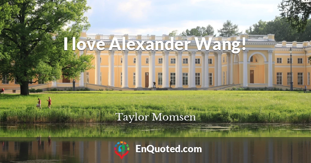 I love Alexander Wang!