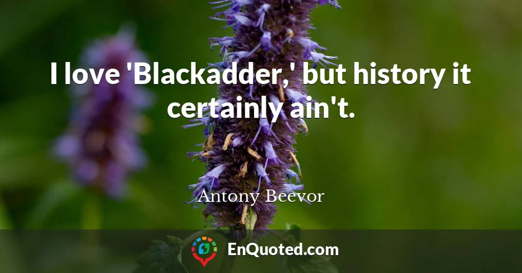 I love 'Blackadder,' but history it certainly ain't.