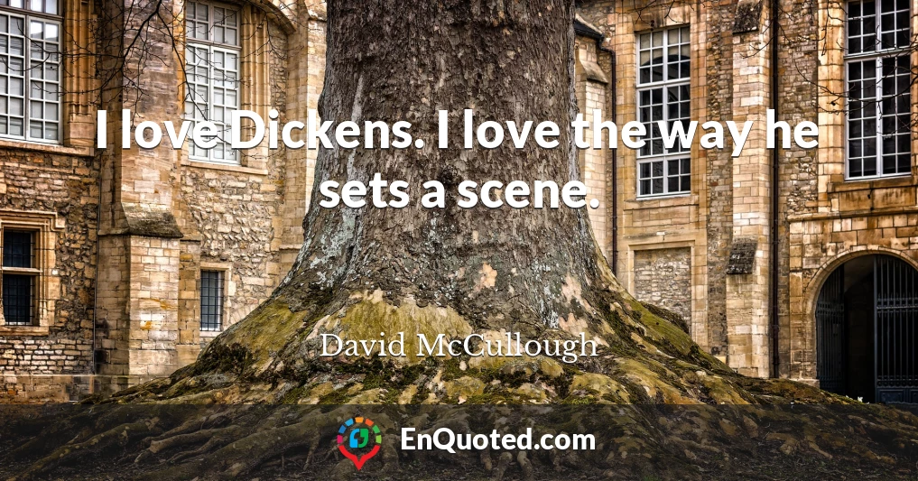 I love Dickens. I love the way he sets a scene.