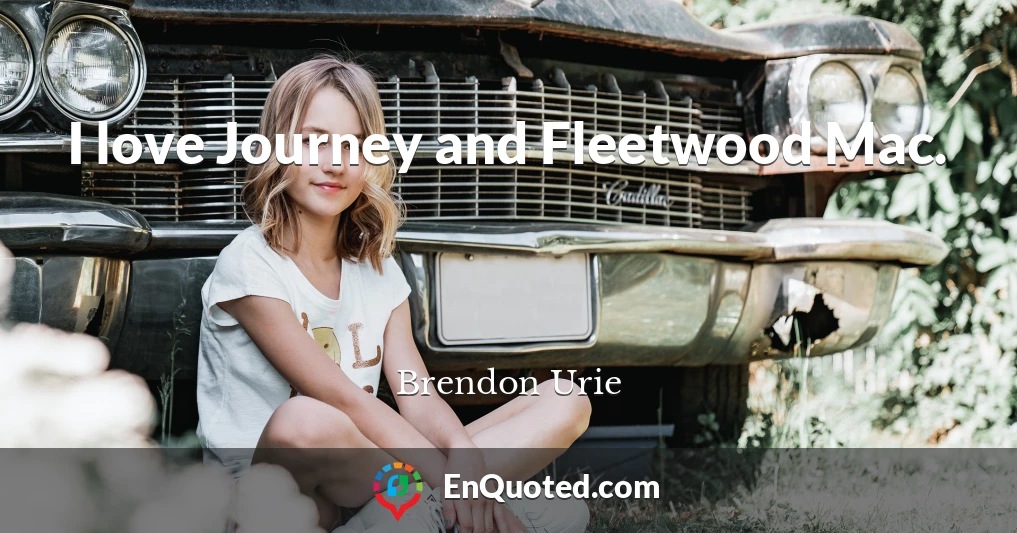 I love Journey and Fleetwood Mac.