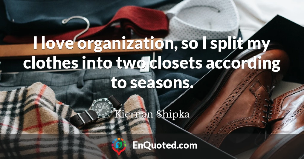 I love organization, so I split my clothes into two closets according to seasons.