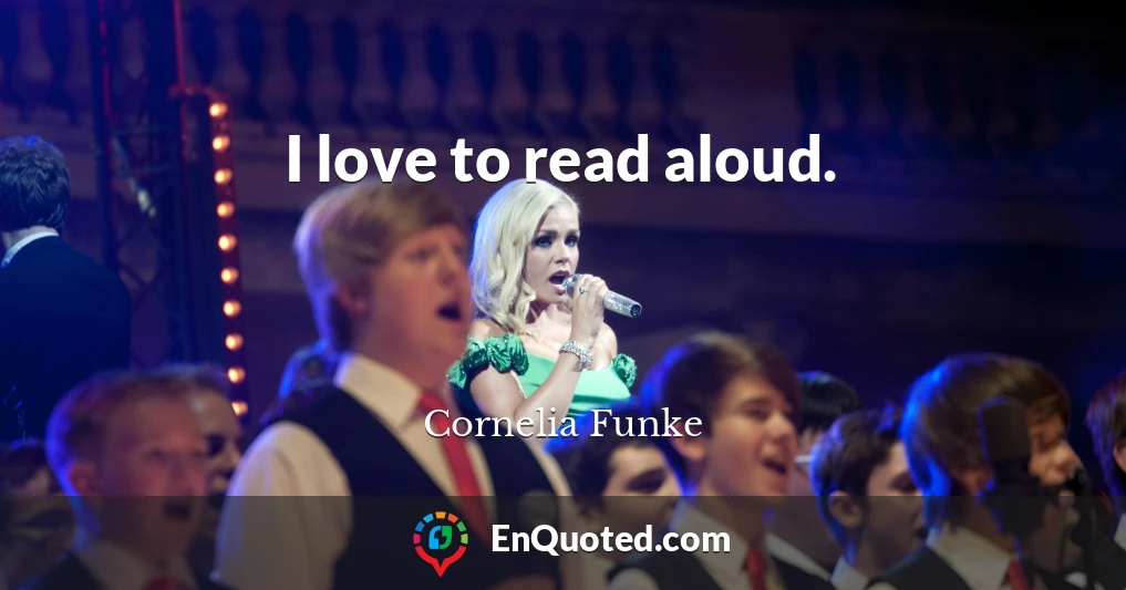I love to read aloud.