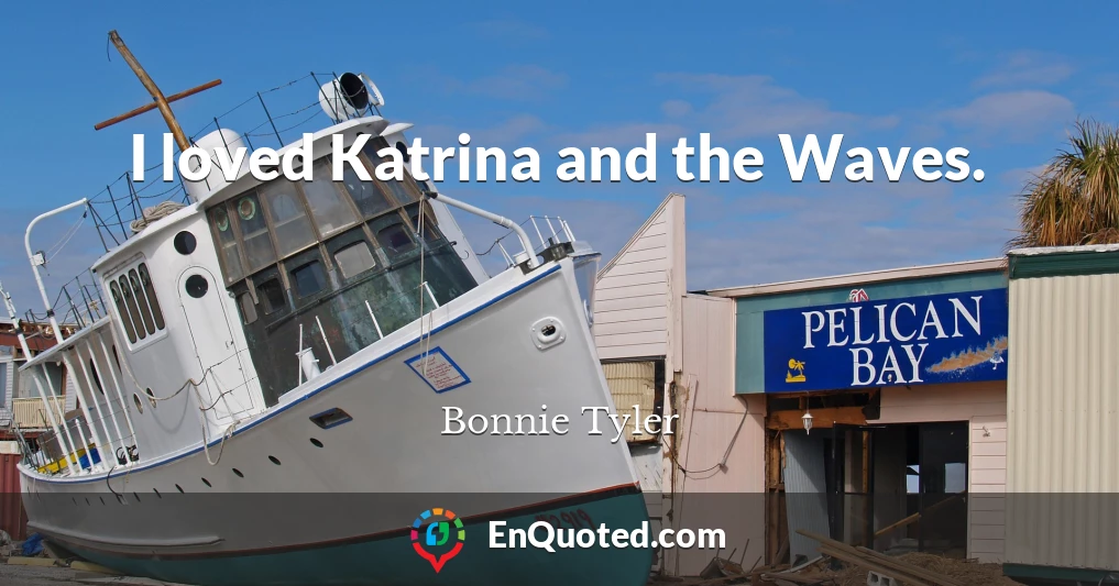 I loved Katrina and the Waves.