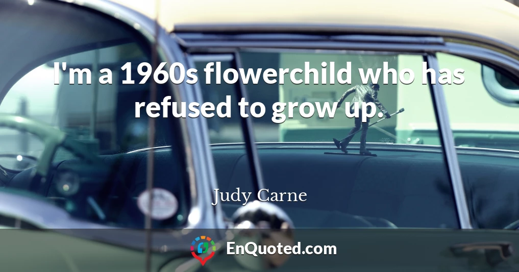 I'm a 1960s flowerchild who has refused to grow up.