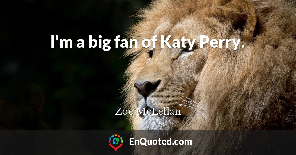 I'm a big fan of Katy Perry.