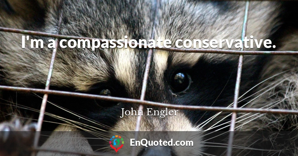 I'm a compassionate conservative.