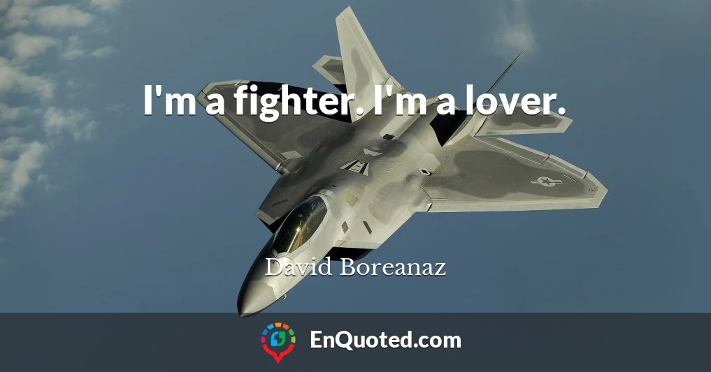 I'm a fighter. I'm a lover.