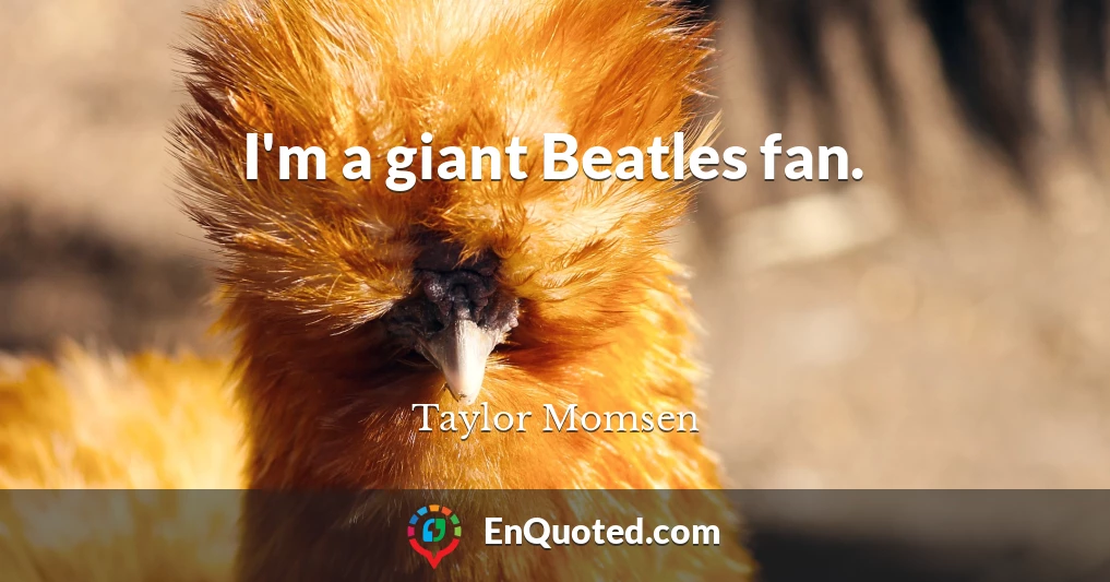 I'm a giant Beatles fan.