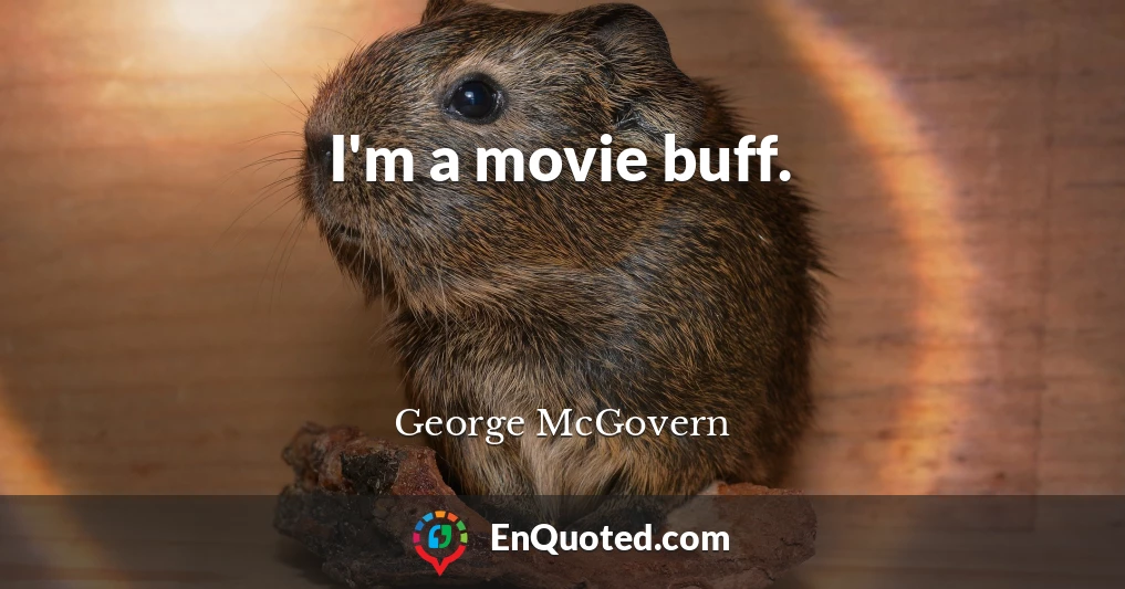 I'm a movie buff.