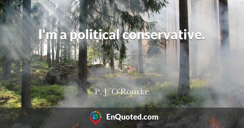 I'm a political conservative.