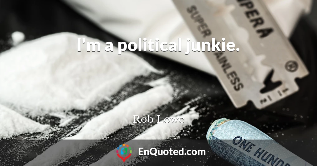 I'm a political junkie.