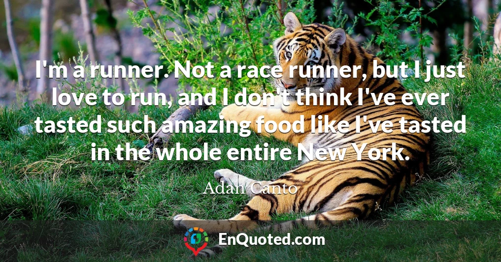 I'm a runner. Not a race runner, but I just love to run, and I don't think I've ever tasted such amazing food like I've tasted in the whole entire New York.