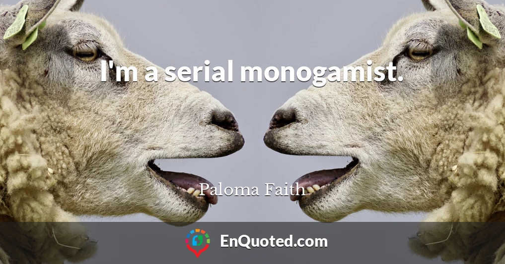 I'm a serial monogamist.