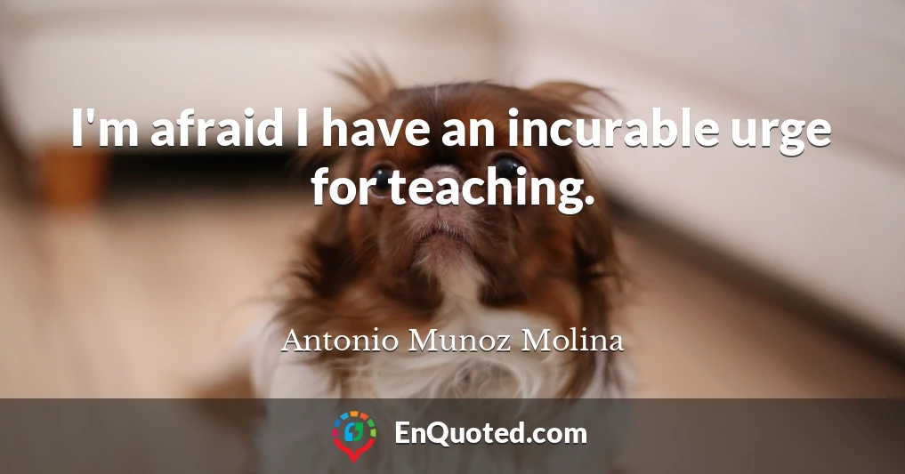 I'm afraid I have an incurable urge for teaching.