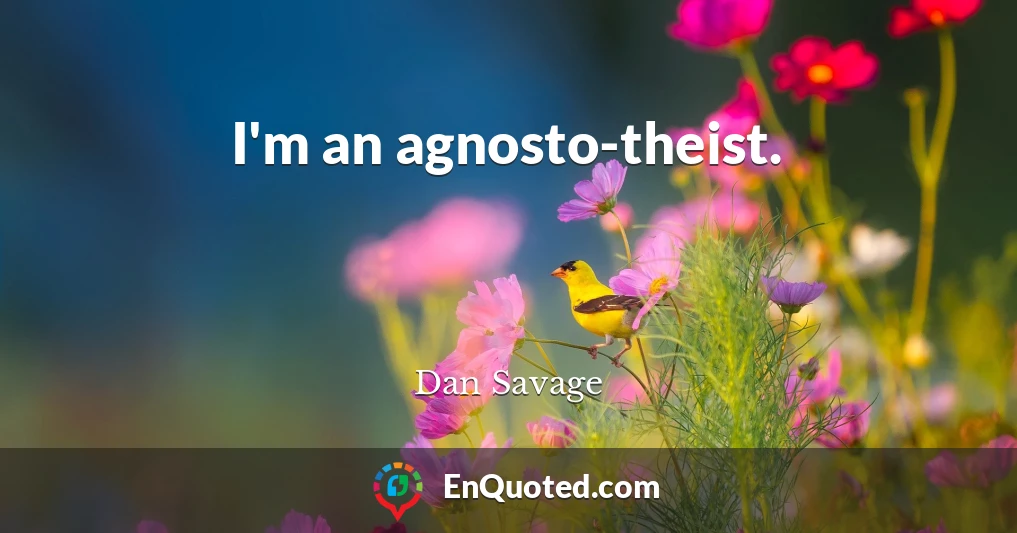 I'm an agnosto-theist.