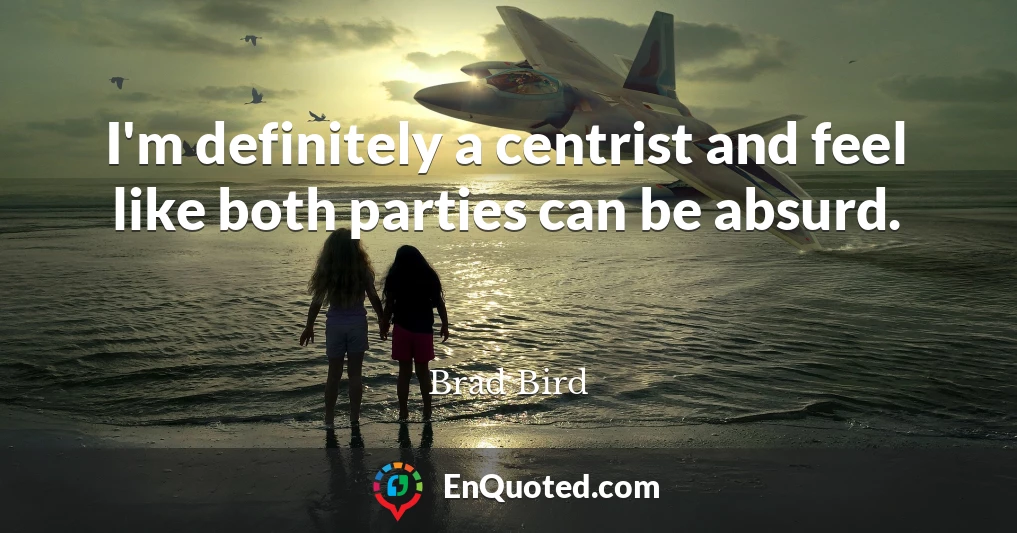 I'm definitely a centrist and feel like both parties can be absurd.