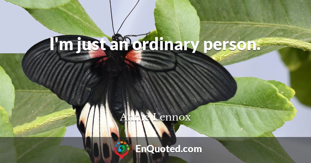 I'm just an ordinary person.
