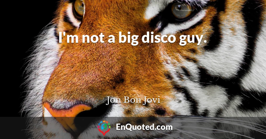 I'm not a big disco guy.