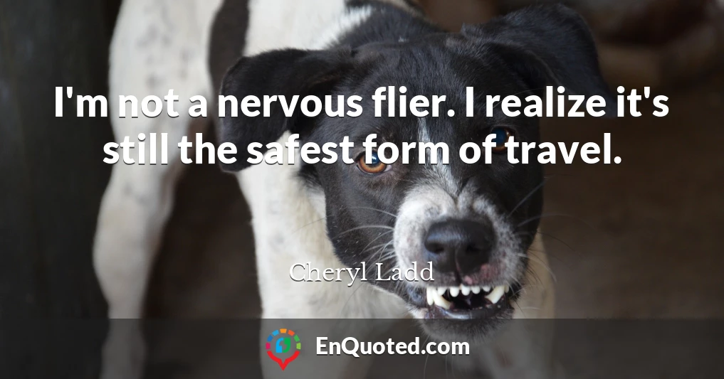 I'm not a nervous flier. I realize it's still the safest form of travel.