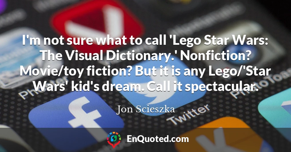 I'm not sure what to call 'Lego Star Wars: The Visual Dictionary.' Nonfiction? Movie/toy fiction? But it is any Lego/'Star Wars' kid's dream. Call it spectacular.