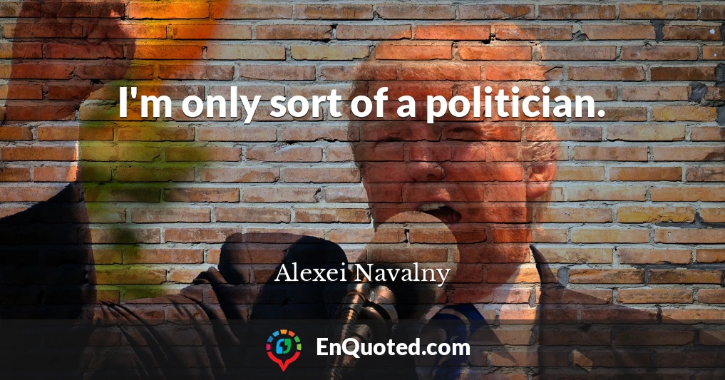 I'm only sort of a politician.