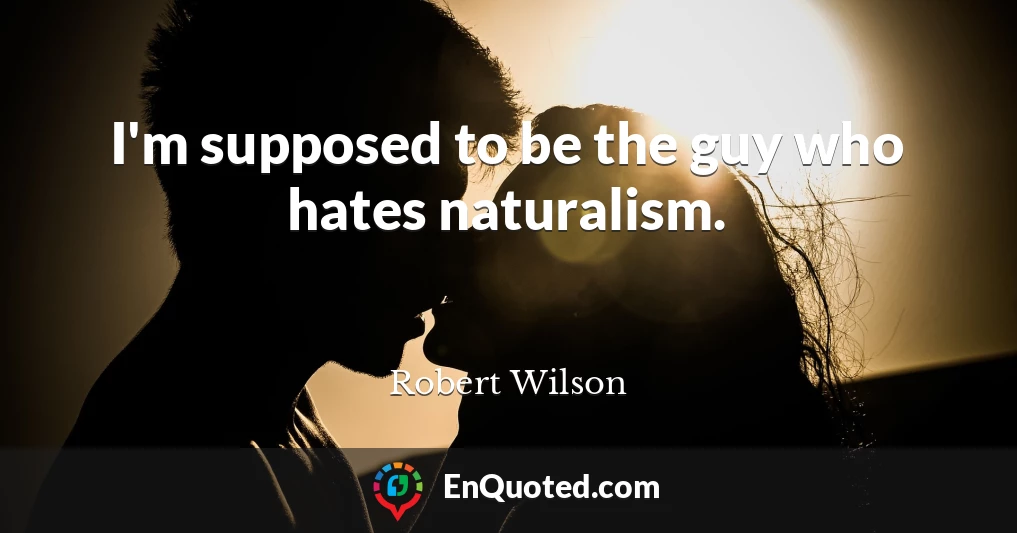 I'm supposed to be the guy who hates naturalism.