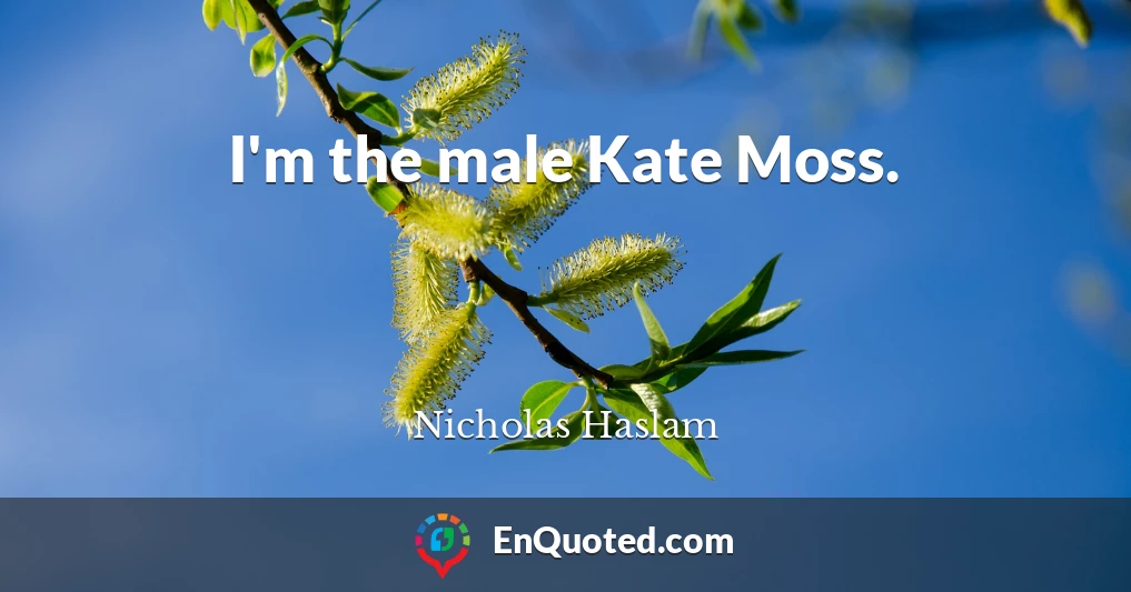 I'm the male Kate Moss.