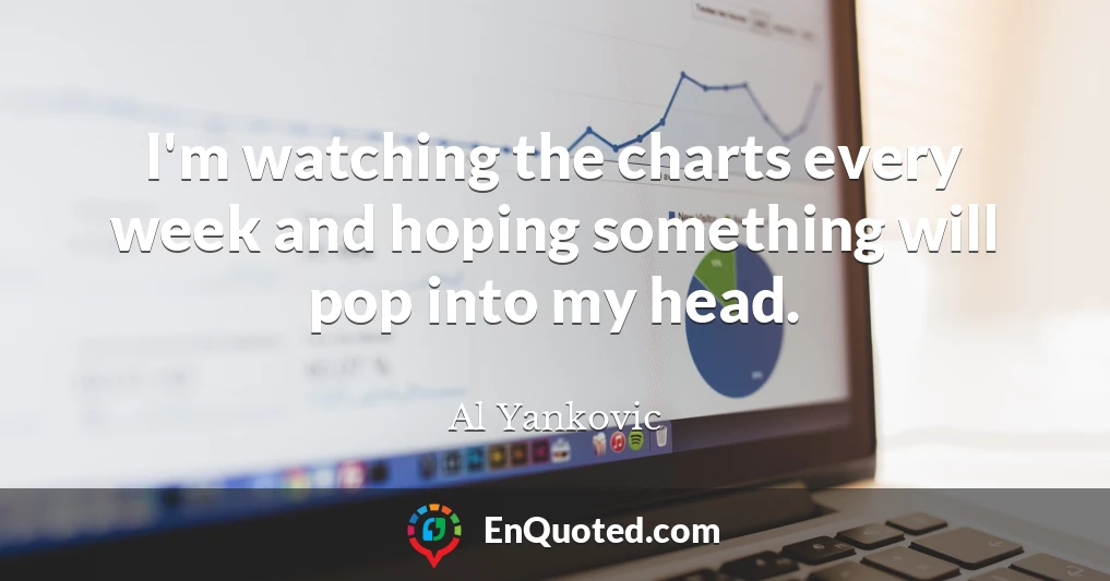 I'm watching the charts every week and hoping something will pop into my head.