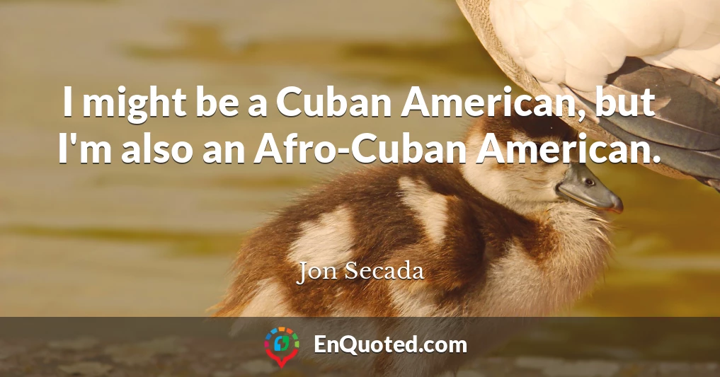 I might be a Cuban American, but I'm also an Afro-Cuban American.