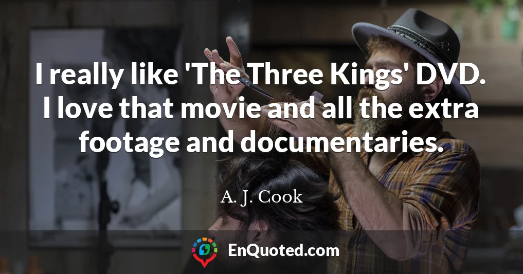 I really like 'The Three Kings' DVD. I love that movie and all the extra footage and documentaries.