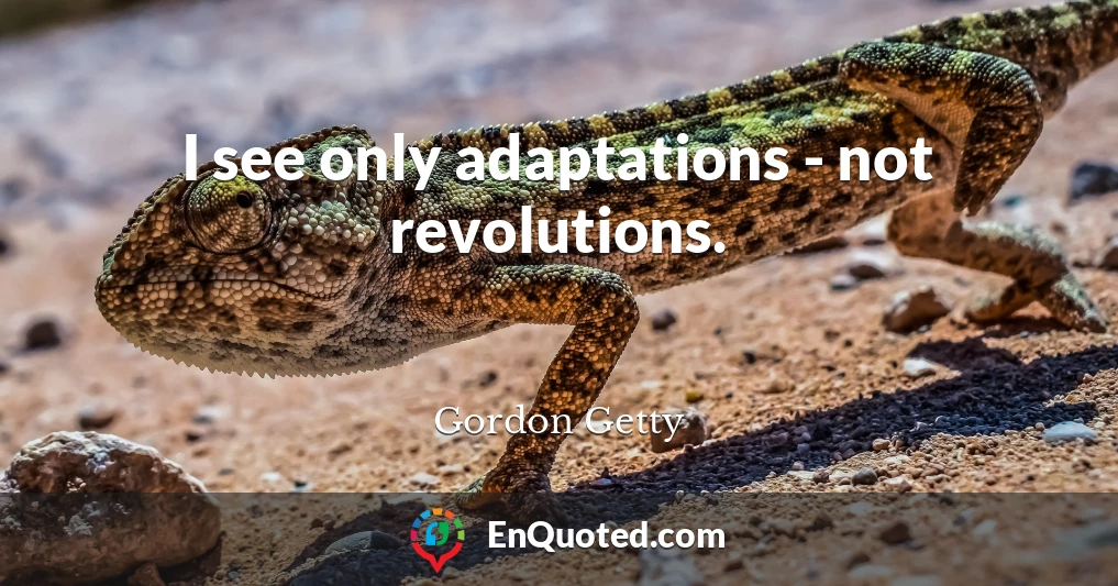 I see only adaptations - not revolutions.