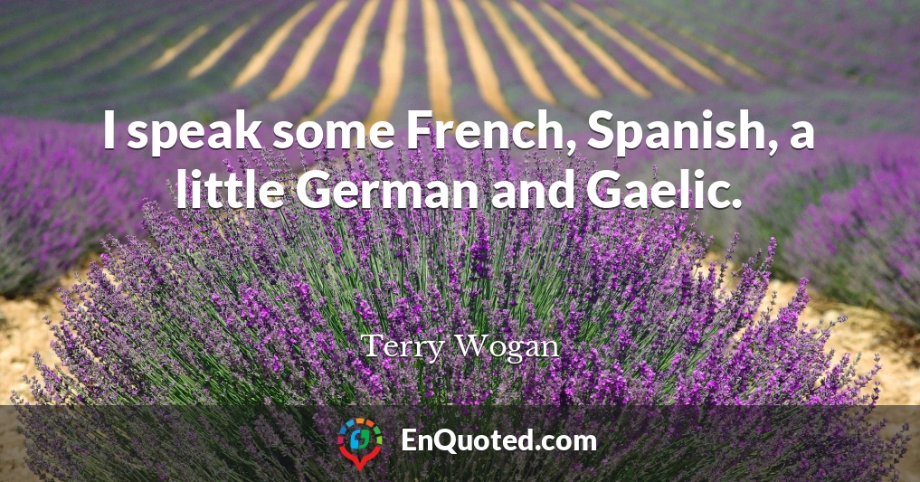 I speak some French, Spanish, a little German and Gaelic.