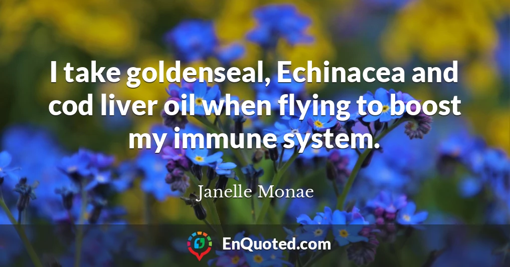 I take goldenseal, Echinacea and cod liver oil when flying to boost my immune system.