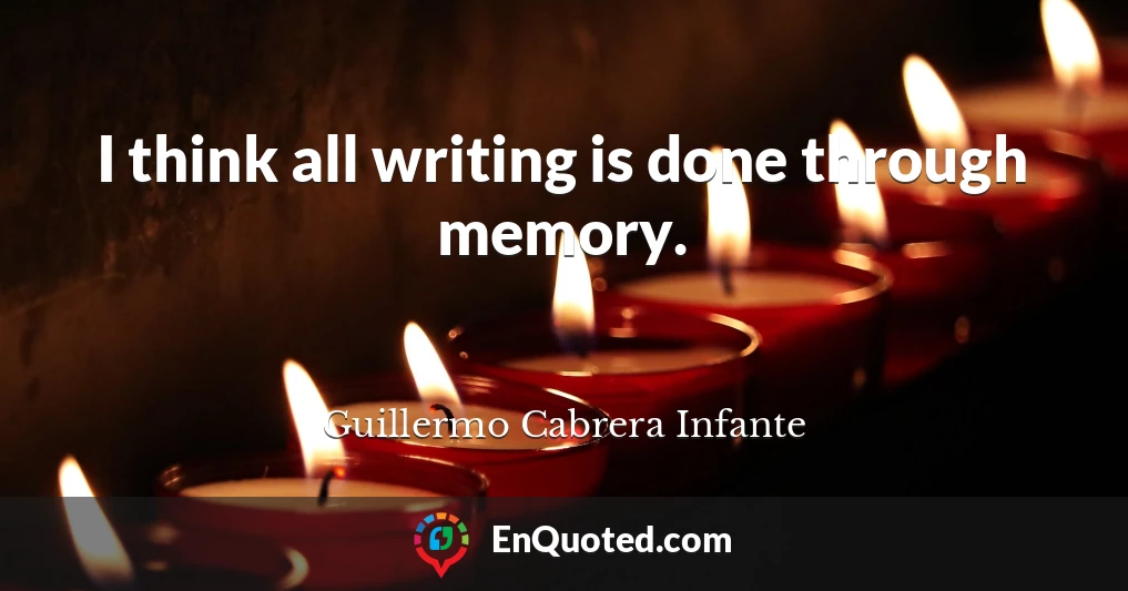 I think all writing is done through memory.