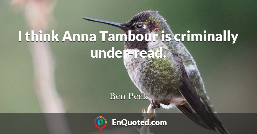 I think Anna Tambour is criminally under-read.