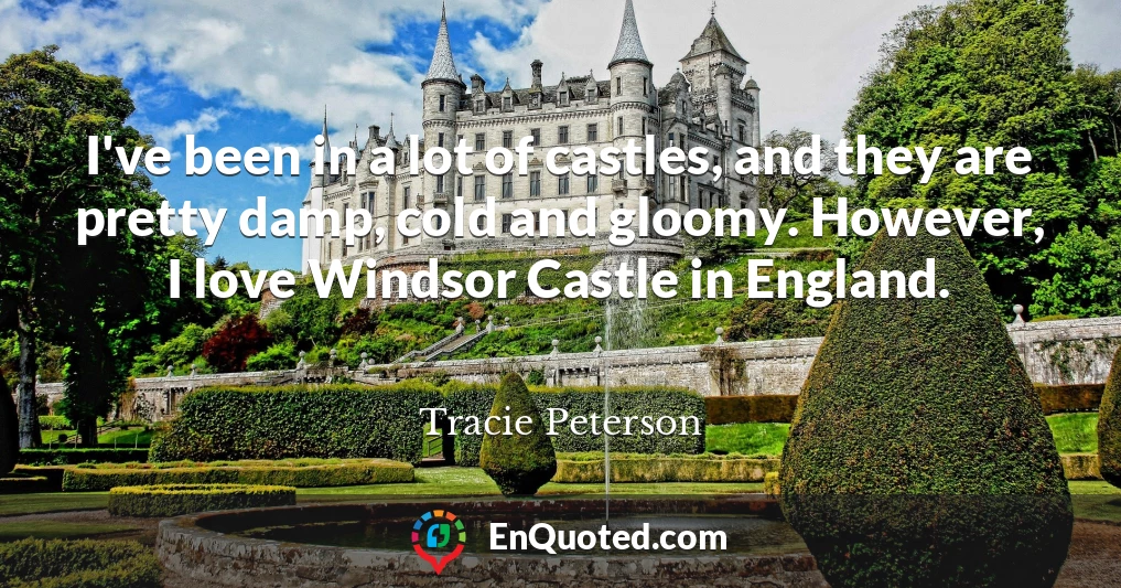 I've been in a lot of castles, and they are pretty damp, cold and gloomy. However, I love Windsor Castle in England.