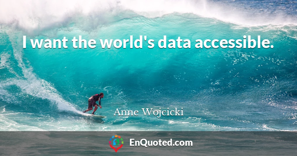 I want the world's data accessible.