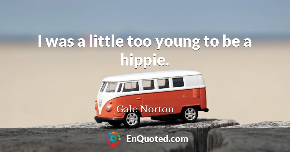 I was a little too young to be a hippie.