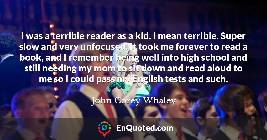 I was a terrible reader as a kid. I mean terrible. Super slow and very unfocused. It took me forever to read a book, and I remember being well into high school and still needing my mom to sit down and read aloud to me so I could pass my English tests and such.