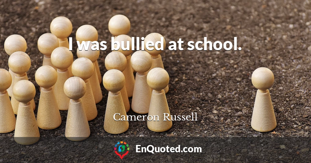 I was bullied at school.