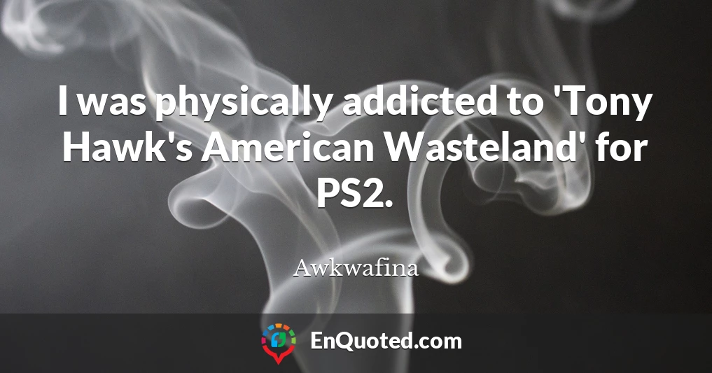 I was physically addicted to 'Tony Hawk's American Wasteland' for PS2.