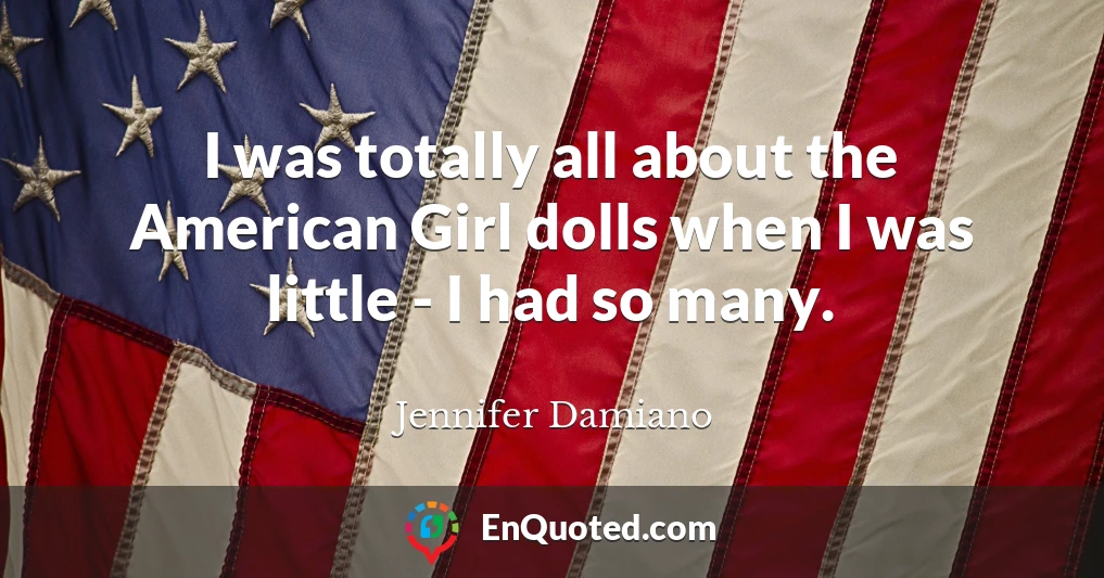 I was totally all about the American Girl dolls when I was little - I had so many.