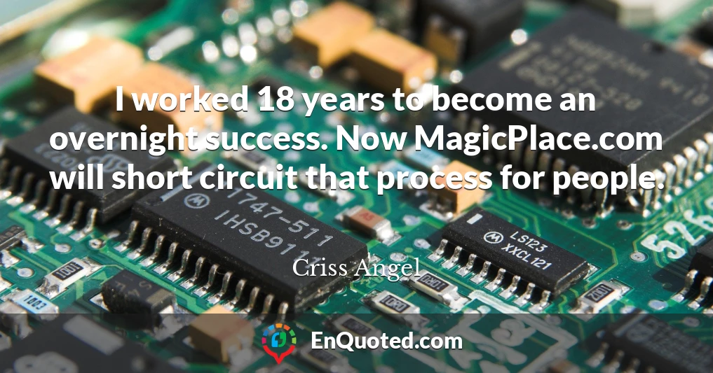 I worked 18 years to become an overnight success. Now MagicPlace.com will short circuit that process for people.