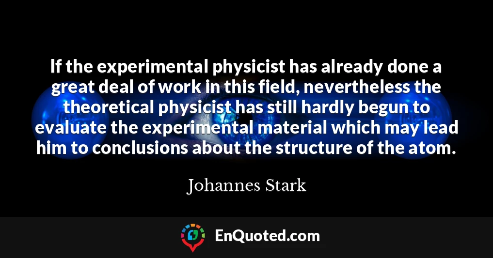 If the experimental physicist has already done a great deal of work in this field, nevertheless the theoretical physicist has still hardly begun to evaluate the experimental material which may lead him to conclusions about the structure of the atom.