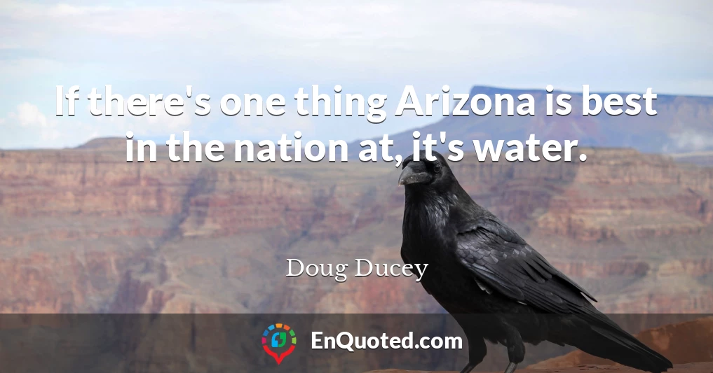 If there's one thing Arizona is best in the nation at, it's water.