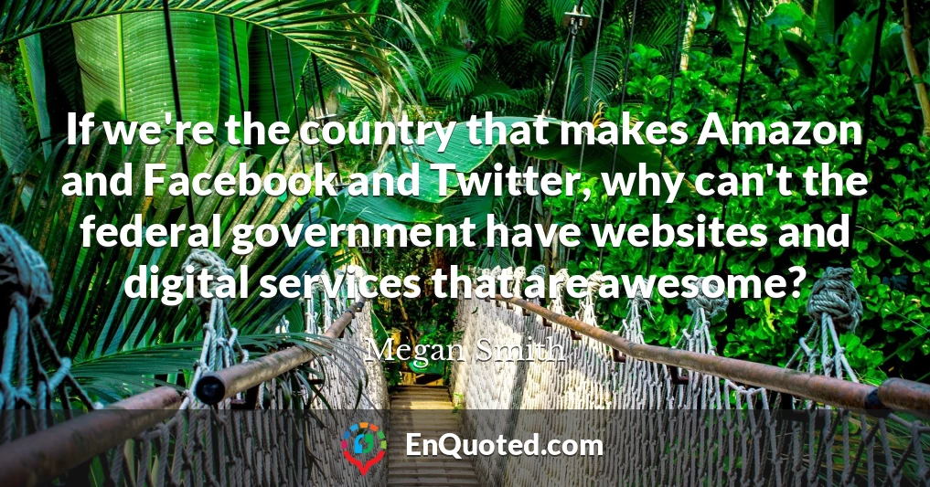 If we're the country that makes Amazon and Facebook and Twitter, why can't the federal government have websites and digital services that are awesome?